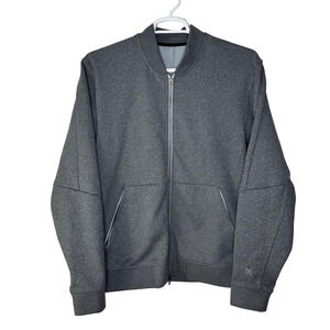 Lululemon Jacket City Sweat Bomber Mens XL Full Zip Sweatshirt Fleece Gray EUC